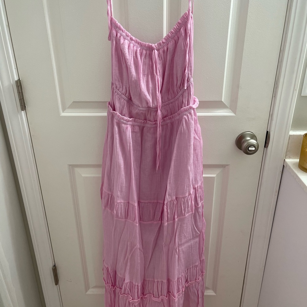 Pink Strappy Backless Dress